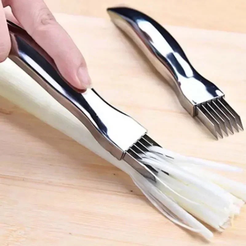 Scallion Cutter Shred Knife Stainless Steel Graters Cutter Knife Scallion Slicer Vegetable Shredders Slicer Kitchen Gadgets