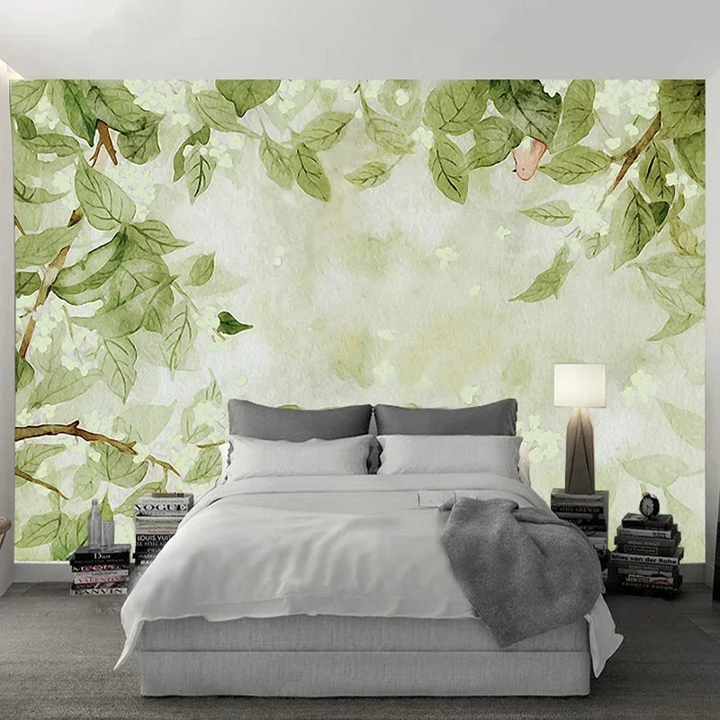 Modern Simple Small Fresh Foliage Forest Mural 3D Wallpaper Living Room TV Sofa Bedroom Home Decor Wall Cloth Papel De Parede 3D