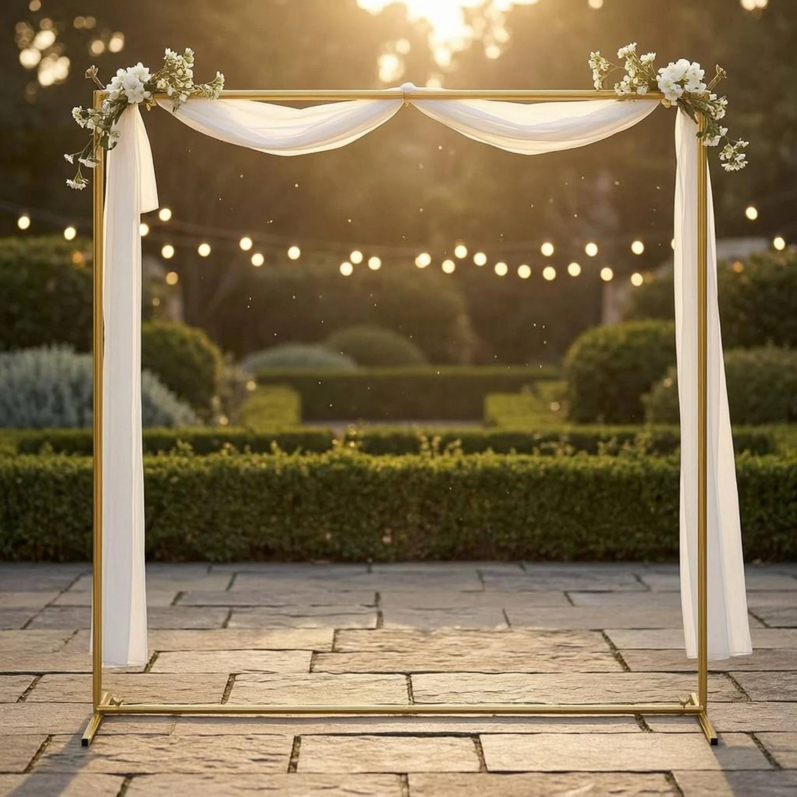 Wedding Support - Vierkante achtergrondframe met schuine steunpoten, vrijstaand