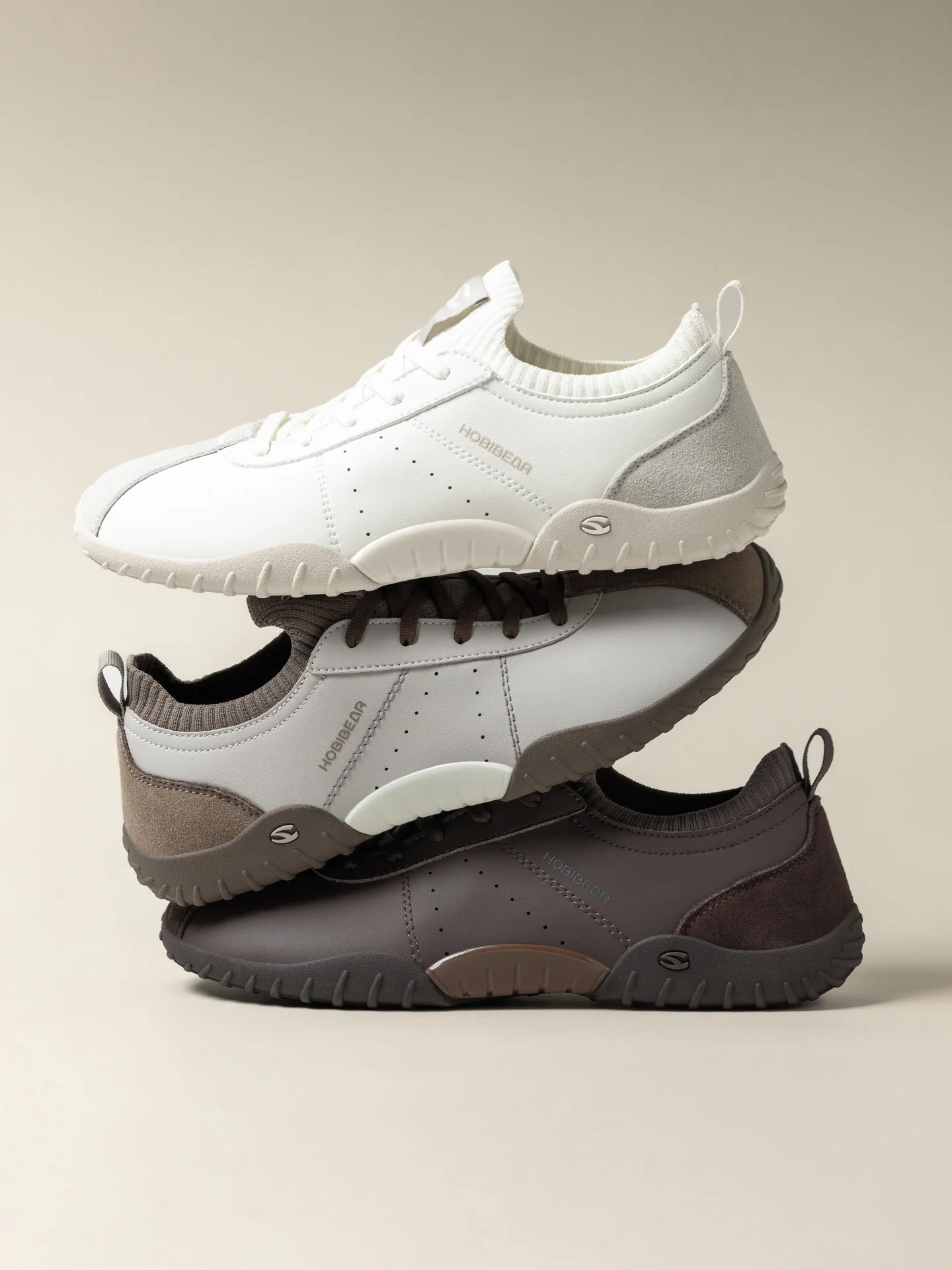 HOBIBEAR Sneaker mit breiter Zehenbox für Herren und Damen, minimalistische Wanderschuhe aus Kunstleder, leichte Schnür-Freizeitsneaker – Detail 12