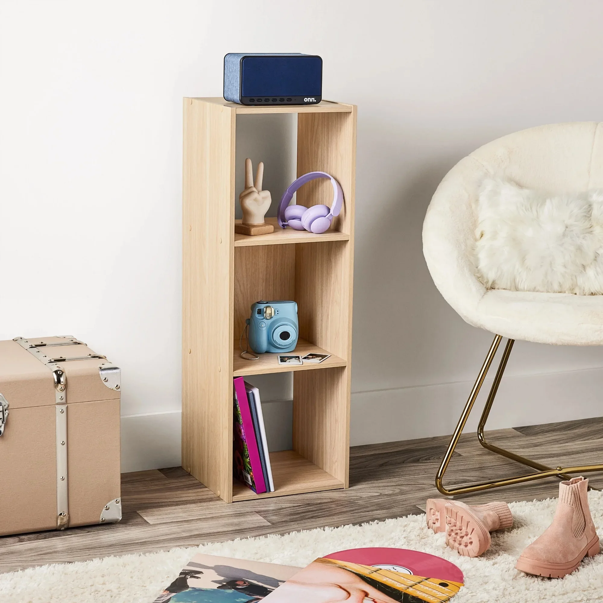 

11-inch 3-compartment storage rack that can be used vertically or horizontally to suit your space and needs