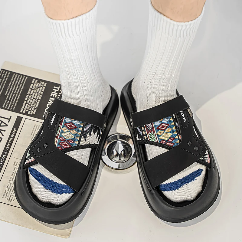 Chinelos leves casuais masculinos na moda minimalista casa ao ar livre popular diário deslizamento-on sapatos