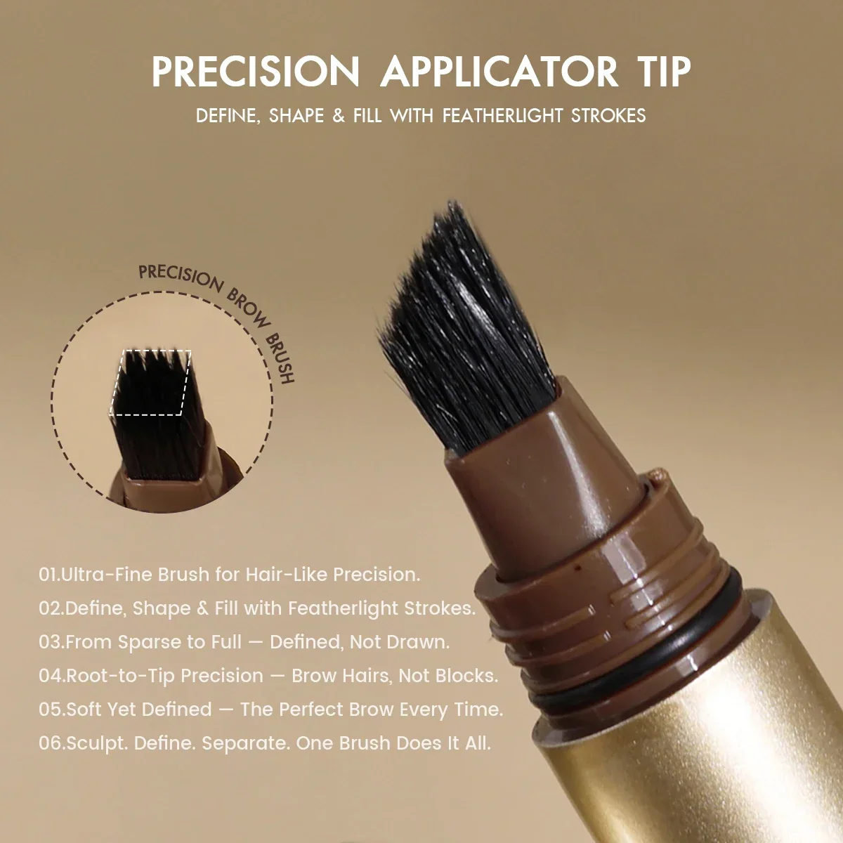 Stylo Gel à sourcils avec brosse coudée, séchage rapide, longue durée, mise en forme et remplissage naturels pour tous les Types de peau, étanche, 1 pièce