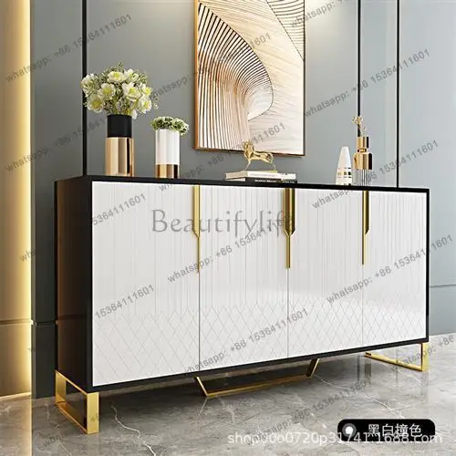 yjS side cabinet electroplating sealing oil without fingerprint + black and white bright board baking paint