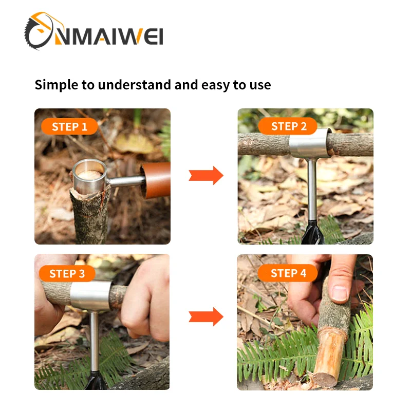 Hand Drill Auger Drill Bits Outdoor Survival Punch Tool Survival Tool for Bushcraft Settler for Camping Outdoor Hiking