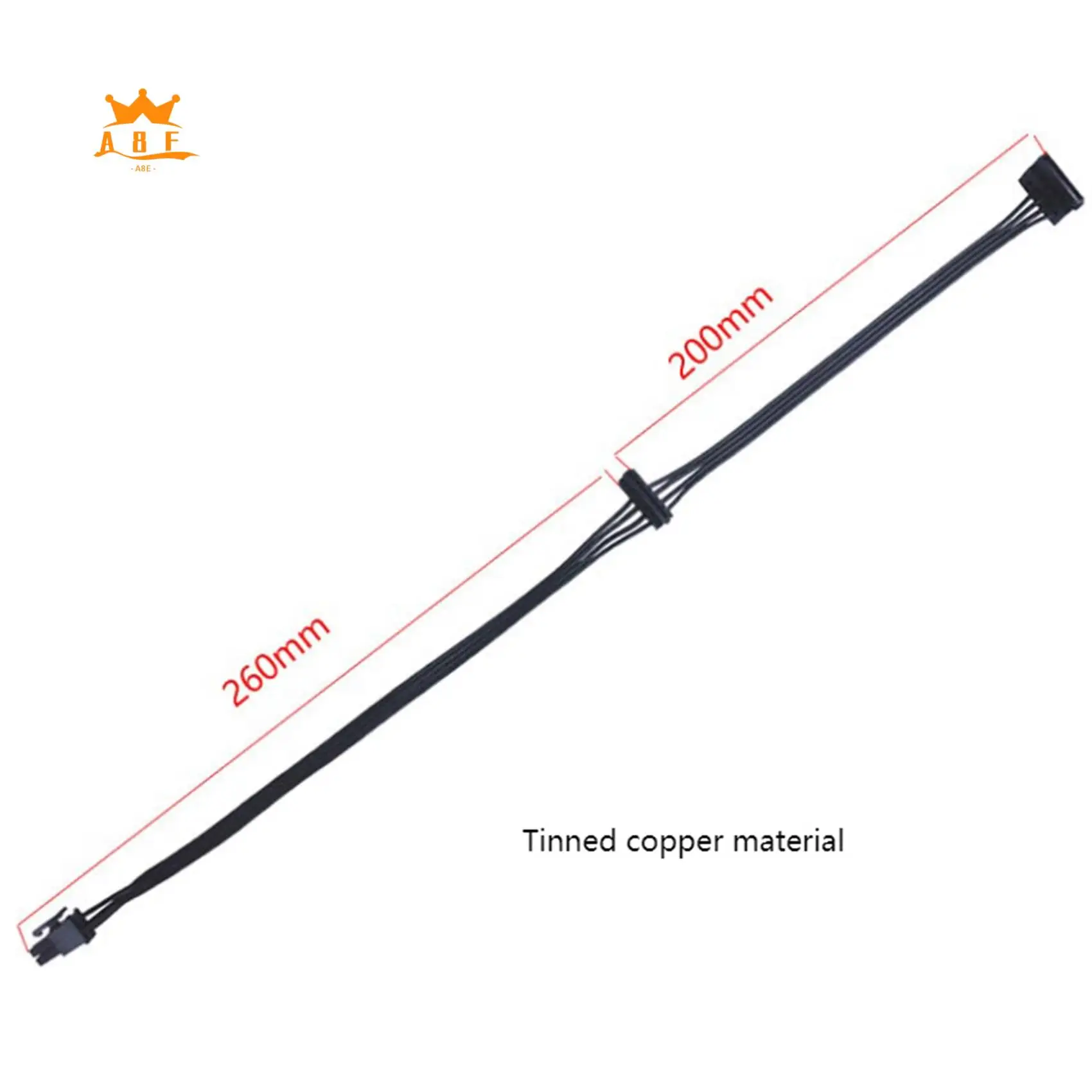 A08E-2Pcs 미니 4핀-듀얼 15핀 SATA HDD 전원 케이블 미니 4P-직렬 SSD 듀얼 HDD 전원 케이블, 45Cm/17.7인치