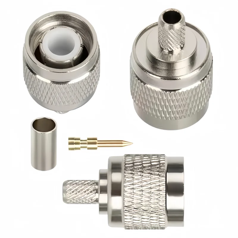 1Pcs/lot Pure copper 50-3 feeder connector crimp RG58 plug SMA/BNC/TNC/UHF/M/F/N RF connector