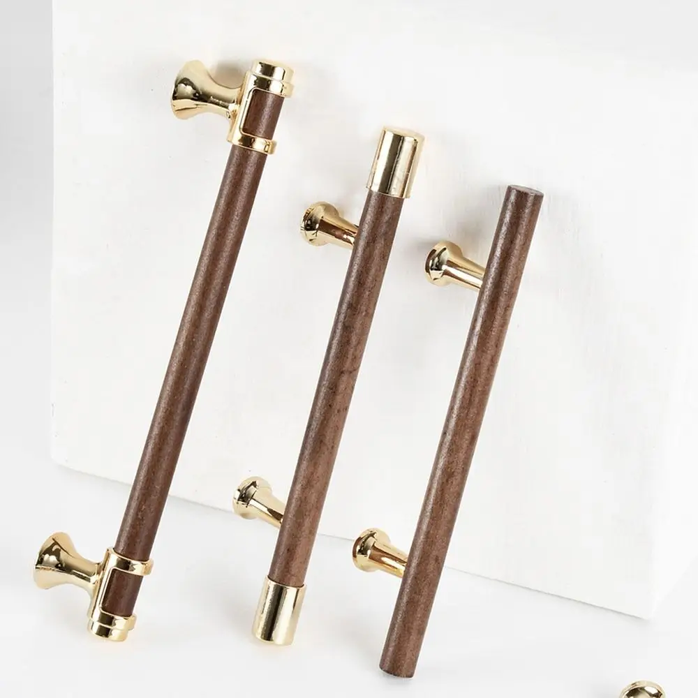 Modern Solid Wooden Door Handles Multifunctional Various Sizes Drawer Knobs Durable Cabinet Pulls Home Use