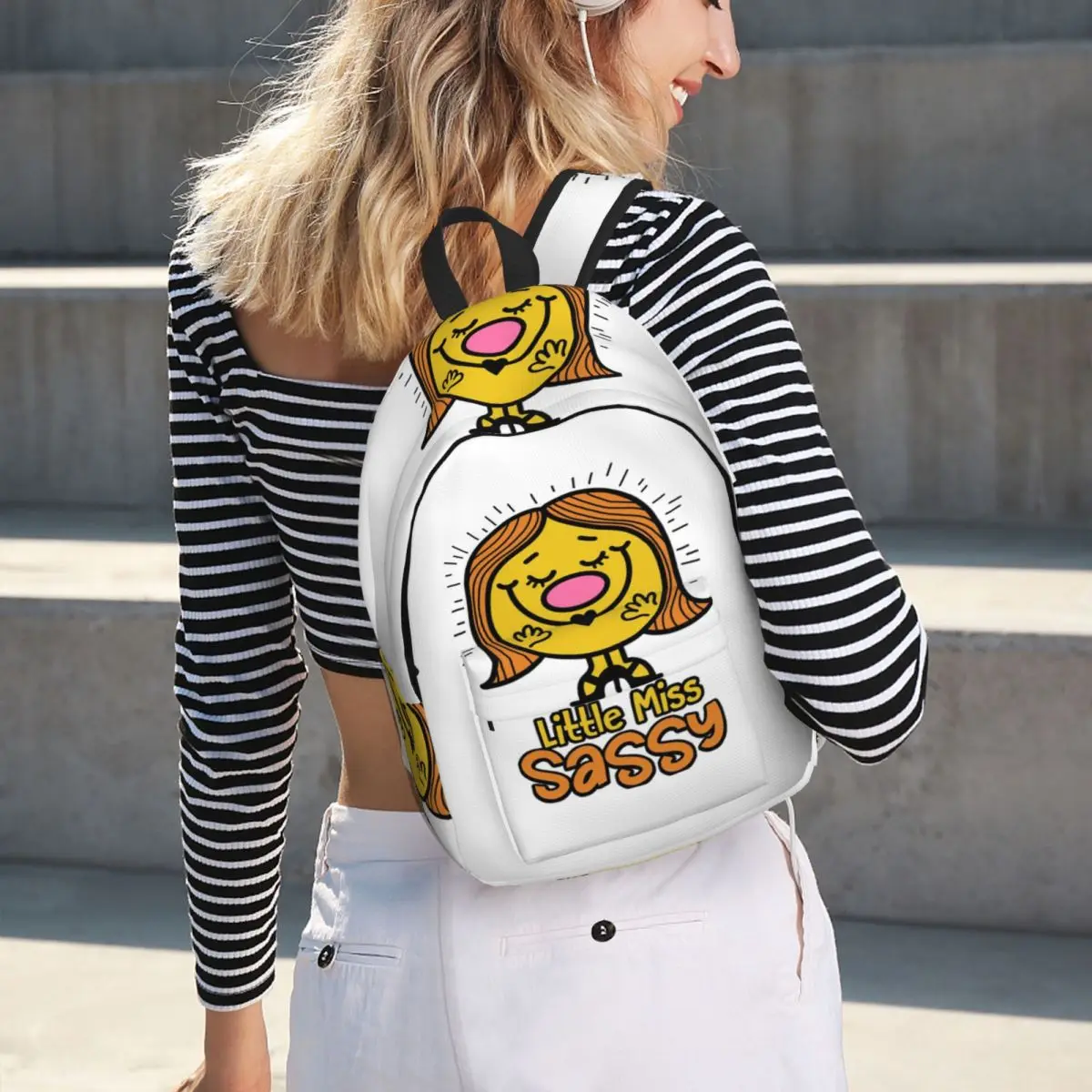 Little Miss Sassy Backpack Student BookBag Children School Bag Computer Shoulder Bags for Men Women