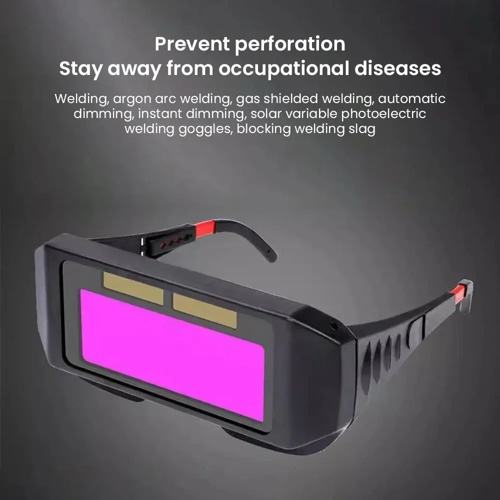 Solar Powered Welding Helmet Auto Darkening Welding Goggles LCD Welder Glasses for TIG MIG MMA Plasma Welder Glasses