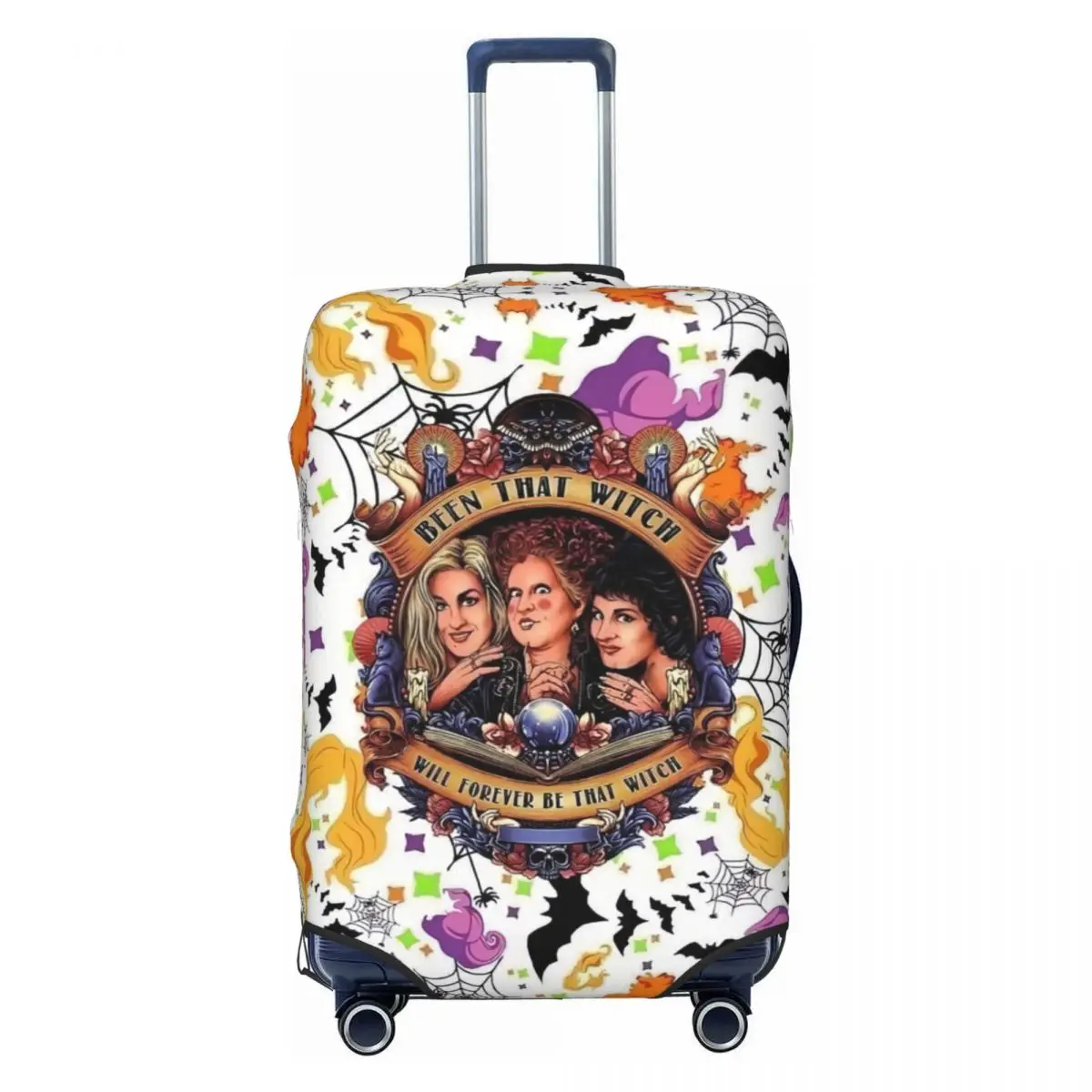 

Hocus Pocus Sanderson Sisters Travel Luggage Cover Washable Horror Movie Suitcase Cover Protector Fit 18-32 Inch