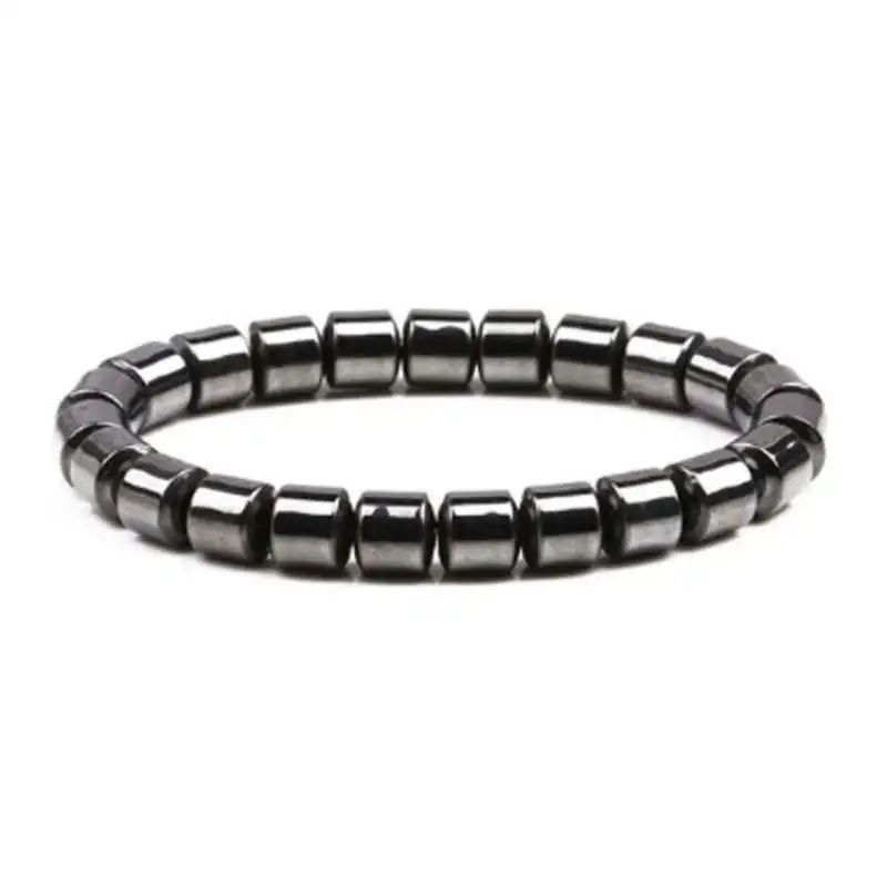 Women Men Fashion Health Care Jewelry Pulsera Hematite Arrow Shape Stone Beads Bracelets Weight Loss Magnetic Therapy  Bangle