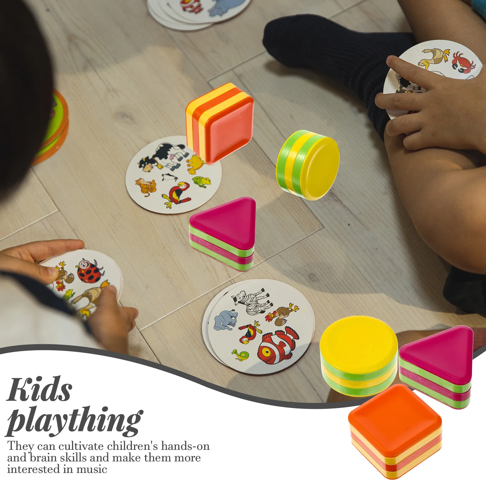 

3 Pcs Percussion Instrument Sand Cylinder Bell Three-piece Set Small Musical Instruments Toddler Toy Toys Children's Maracas