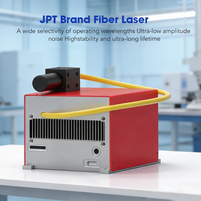 Compact Closed Cabinet Fiber Laser Marking Equipment BAIKEOPTO 20W 30W 50W Green Protective Glass Laser Engraver for Copper