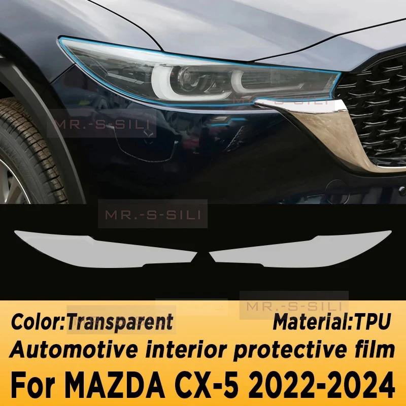 Car Interior Coverage Stickers Trim Bright Repair Membrane Protective TPU Film For Mazda CX-5 CX5 2017-2024 2021 2022 2023