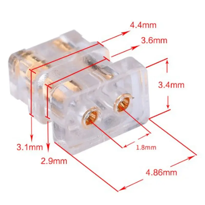 2 قطعة جديد 0.78 مزدوج دبوس 1964 المقبس أنثى Diy بها بنفسك مخصص الراقية سماعة كابل الملحقات دبوس التوصيل