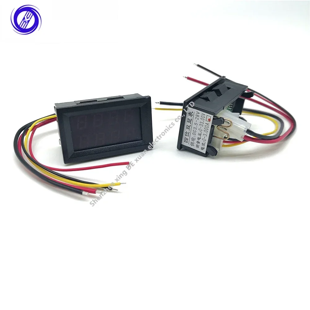 MXW 0.28 Digital 4 Bit Red+Red Dual LED Display Voltage Current Meter DC 0-33V/0-3A Voltmeter Ammeter