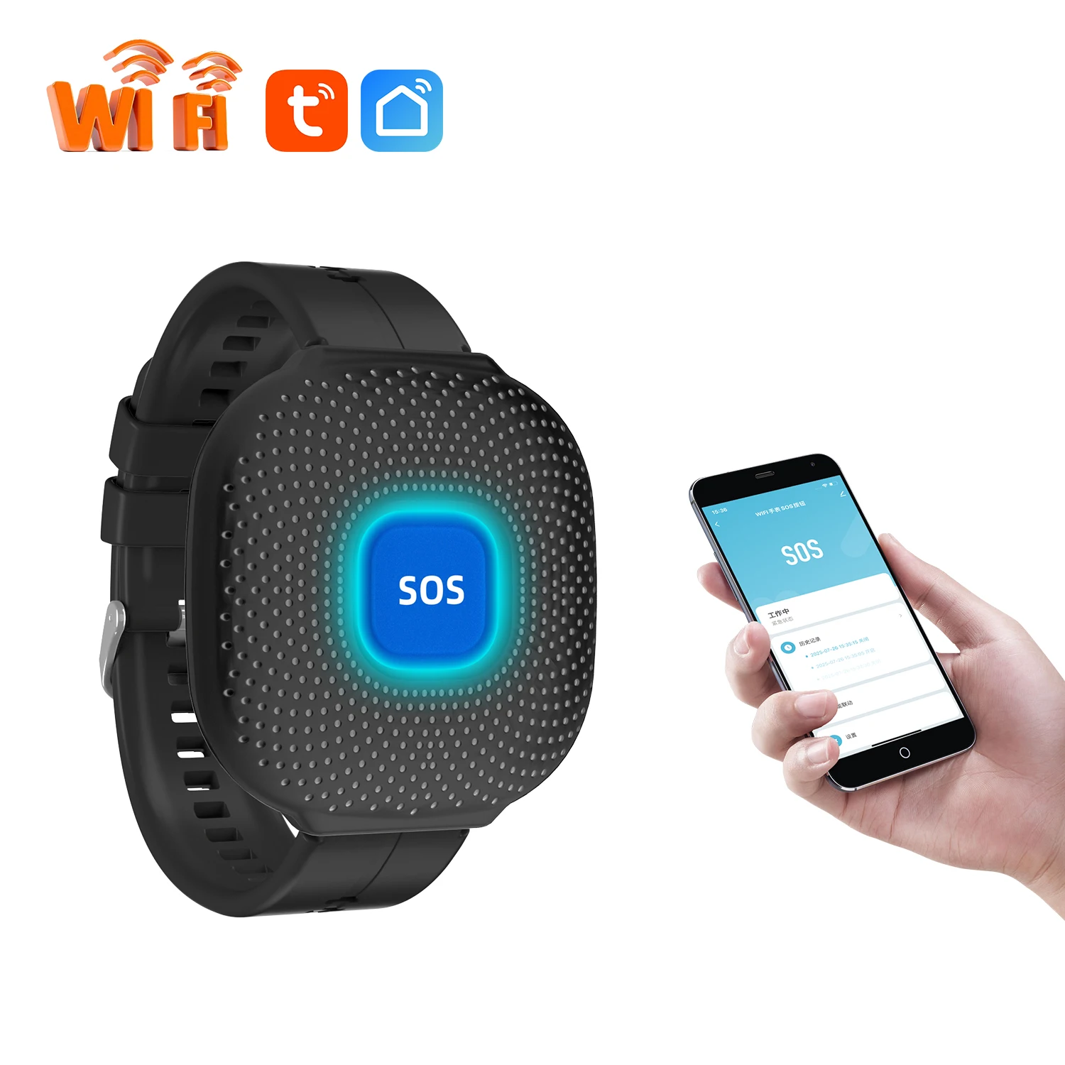 

Водонепроницаемый Tuya Smart Wi-Fi безопасный браслет SOS аварийное оповещение SOS часы сигнализация о падении для пожилых людей SOS вызов тревожная кнопка