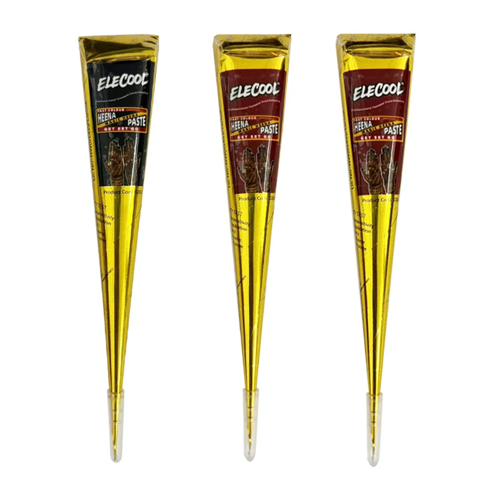 

Indian Henna Dark Red Color Tattoo Paste Temporary Henna Cone for Tattoo Body Art Sticker Special Body Art Paint Henna 25g