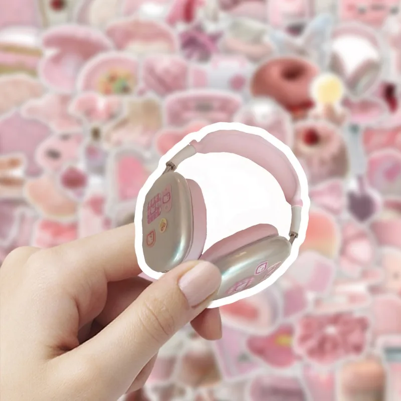 100 Stück Cartoon süße rosa kreative Persönlichkeit Doodle dekorative Aufkleber