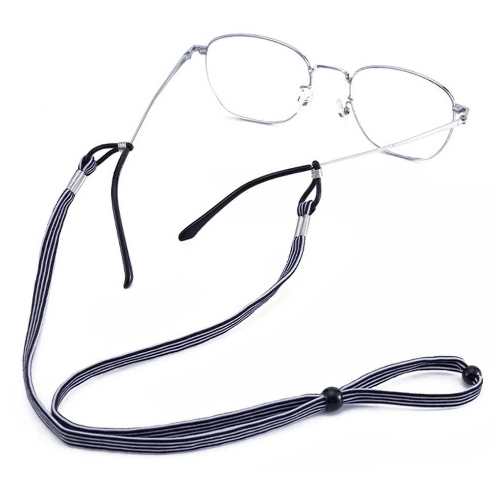 

4pcs Anti-Slip Sports Glasses Rope Adjustable Lanyard Running Sunglasses Fixing Chain Elastic Fabric Fiber Eyewear for Outdoor