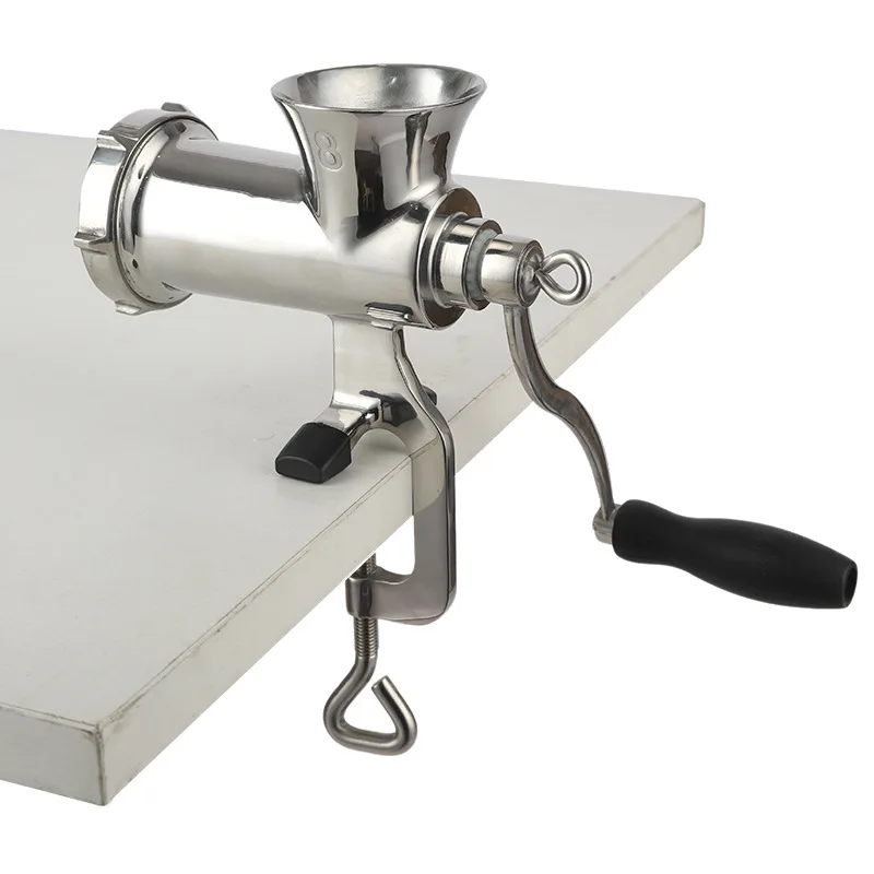 

Stainless steel manual meat grinder household hand crank meat grinder cooking machine stuffing machine filling sausage