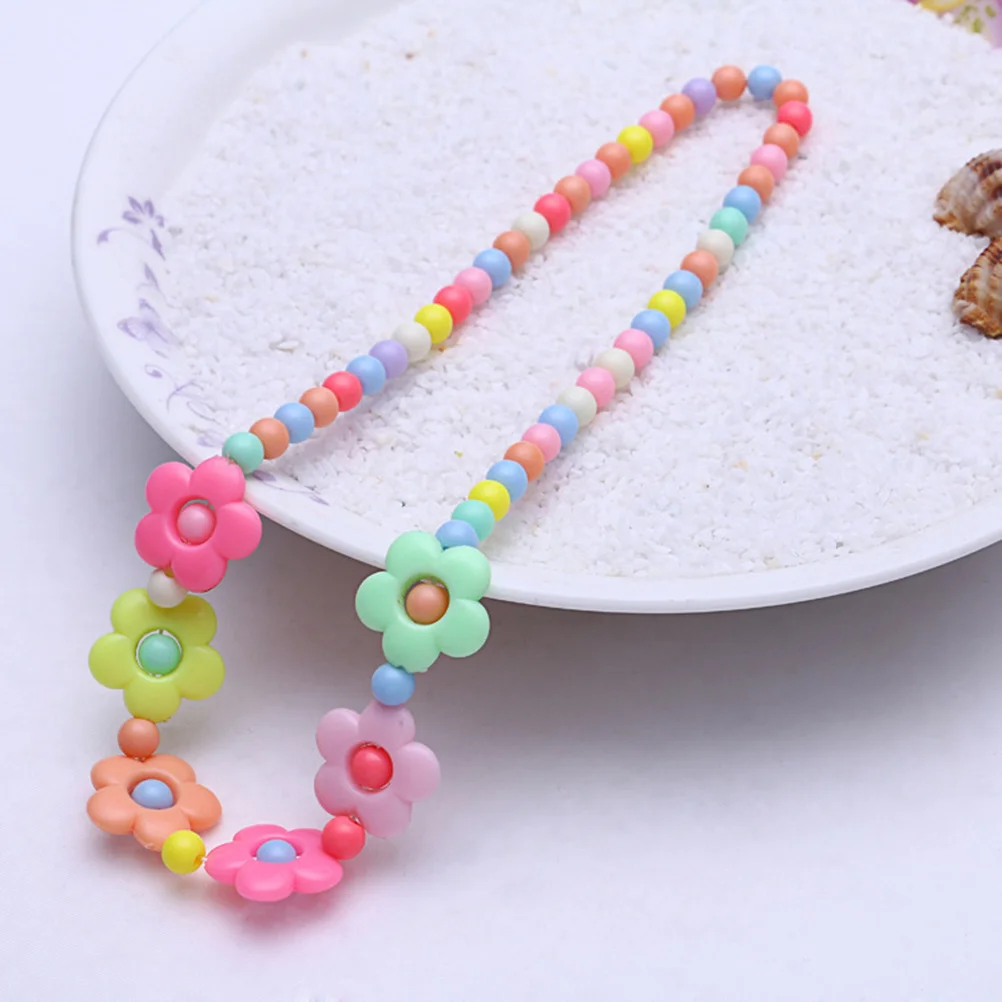 

3 Sets Children's Jewelry Girl Necklace Beads Baby Girls for Necklaces Kids Cute