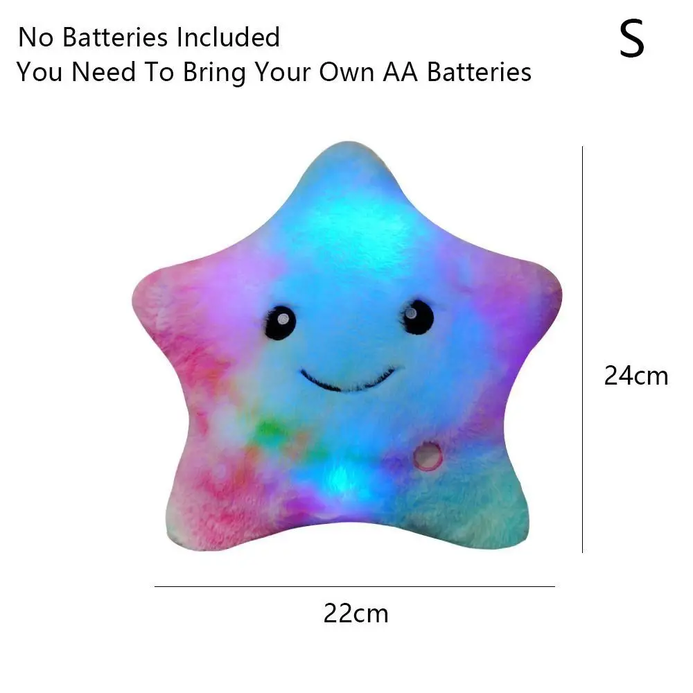 Regali LED Stella elettronica Peluche Stella morbida Stella LED Stella Bambola Giocattolo Decorazione della casa Giocattoli per bambini Morbido cuscino a stella