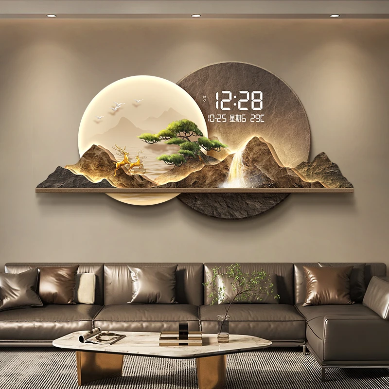 Modern Nordic Wall Watch Digital Luxury Big Size Creative Design