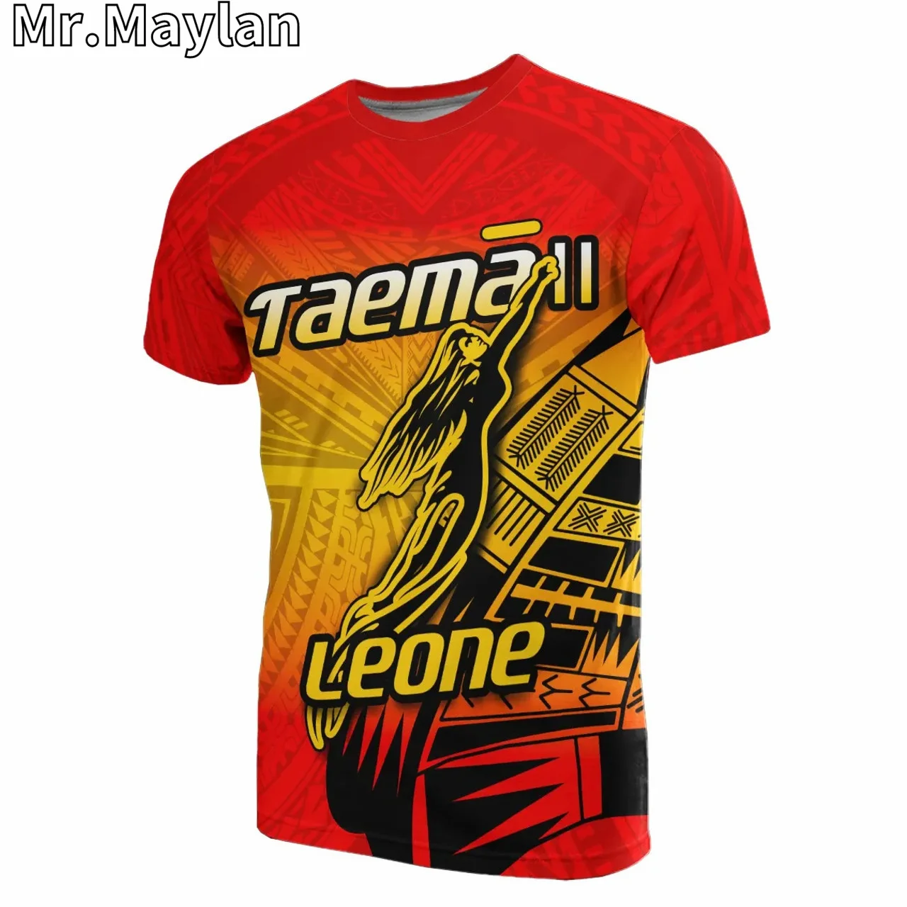 T-Shirt Personnalisé Imprimé en 3D pour Homme et Femme, Essien, Samoa Américaines, Cog T, Rouge, Taema, Streetwear, Unisexe