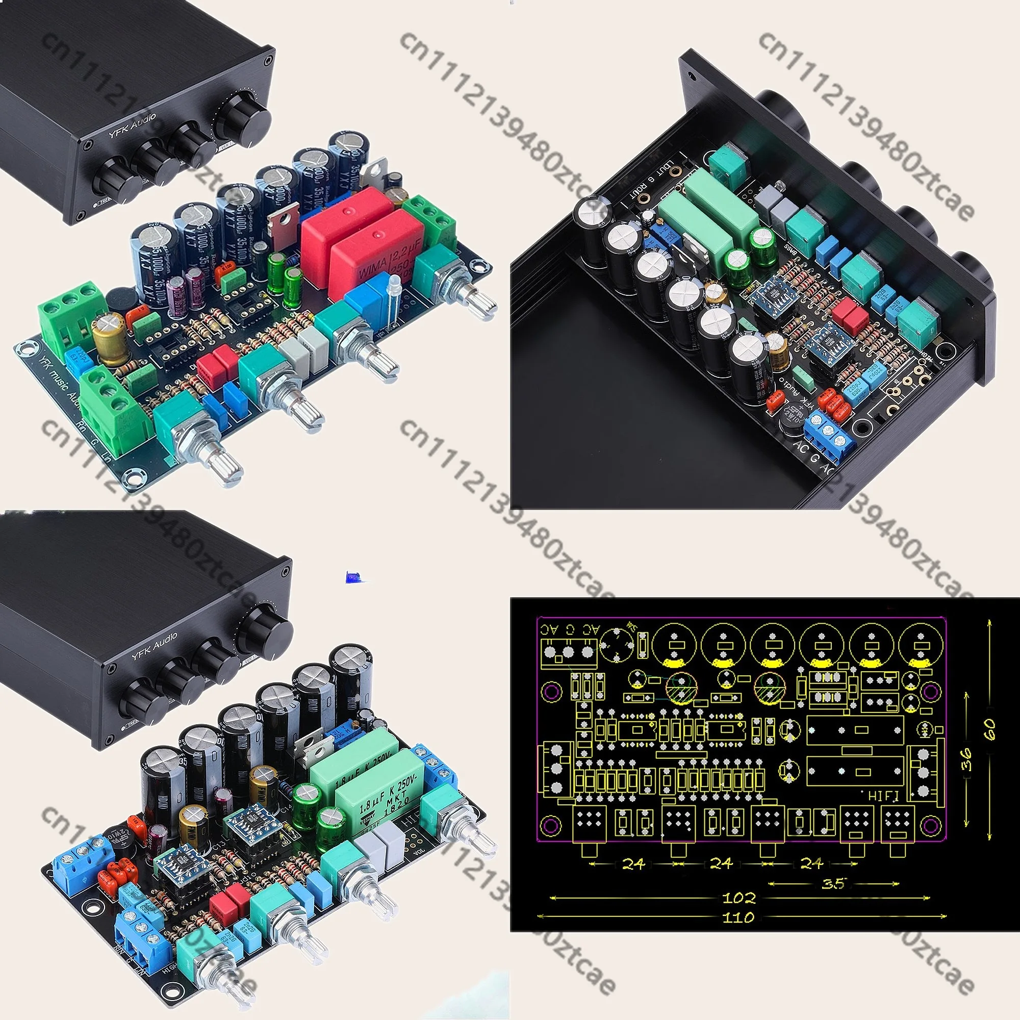 HIFI Front-End Tone Board OPA2604 AD827 Fever Amplifier Preamplifier 5532 Op Amp Upgrade Module