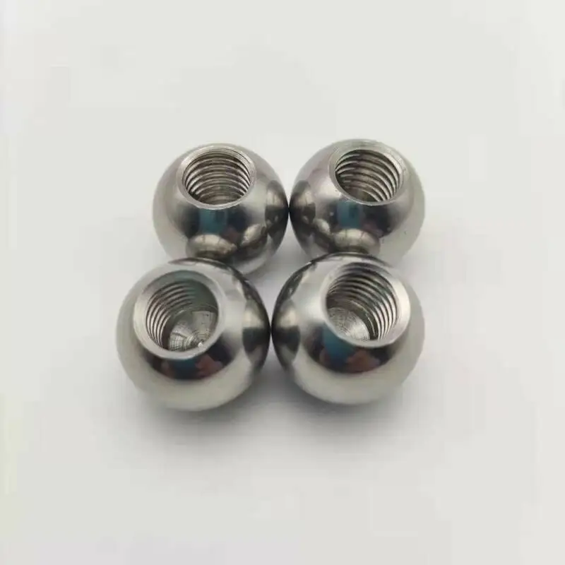 

1Pcs M3 M4 Thread Half Hole Metric Stainless Steel Ø5 6 7 8 9 10~50mm Drilling Balls Female Thread Blind Hole Smooth Ball Bead