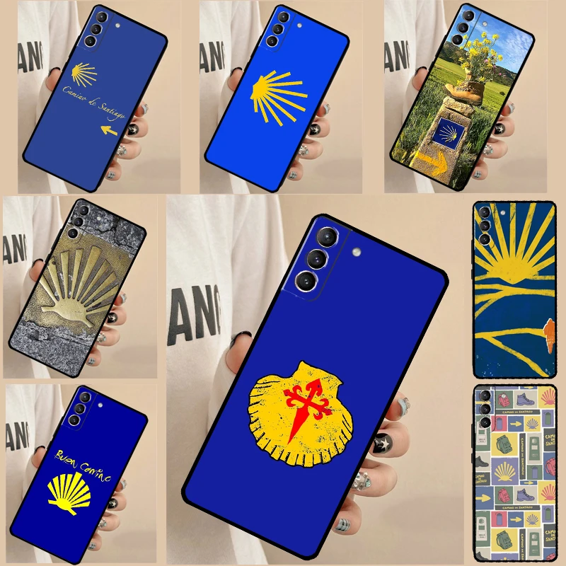 Funda del Camino de Santiago para Samsung Galaxy, S23, S22, S21 Ultra, S20 FE, S8, S9, S10, Note 10 Plus, Note20 Ultra