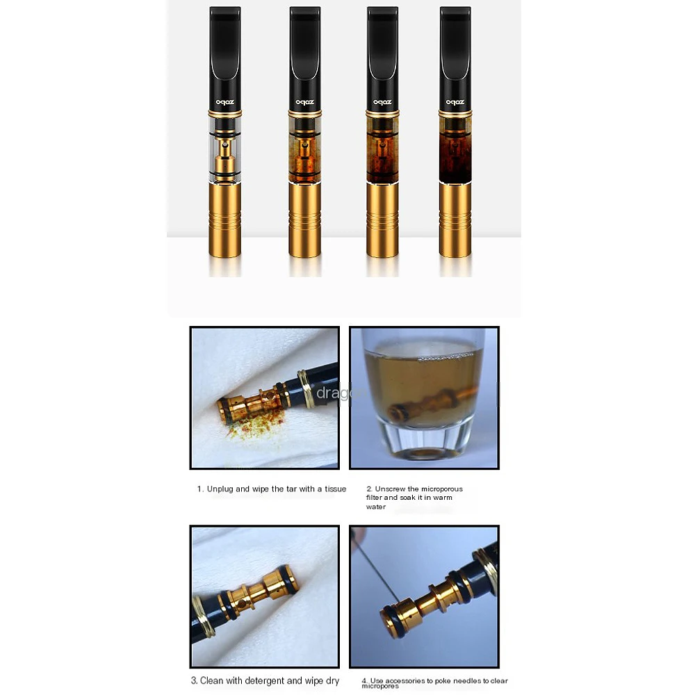 ZOBO Reusable Cigarette Holder Tar Filter Washable Slim thick cigarette Mouthpiece Smoke Cleaner Genuine Smoking Accessories Men