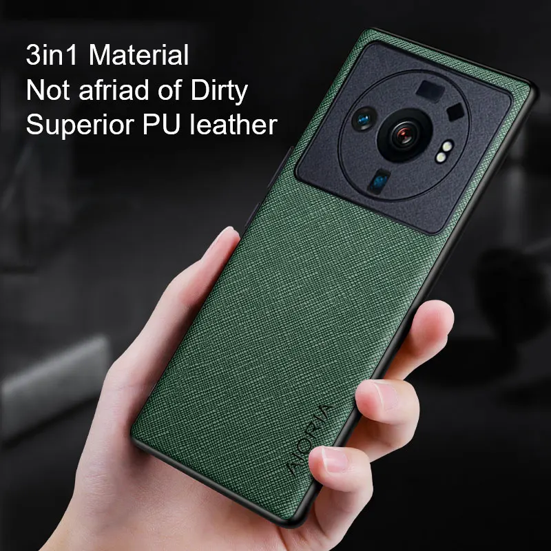 PU Leather Case for Xiaomi 12S Ultra Pro, TPU Around the Edge Protection, Perfect Cover, High Quality