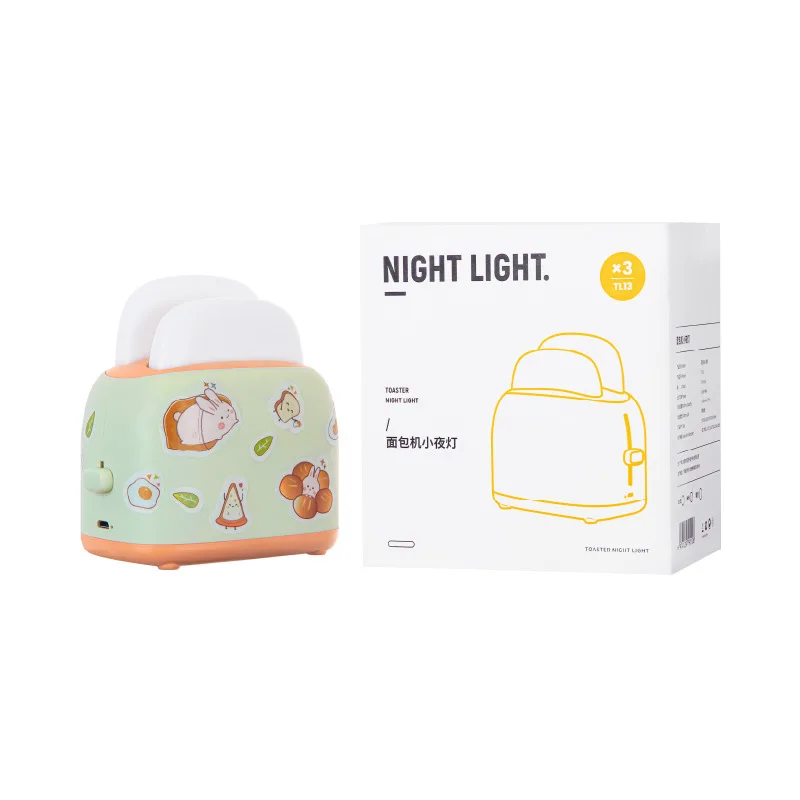 Creative LED Bread Maker Night Light Cute Bread Light Baby Sleeping Bedside Warm Lamp  Bedroom Ambient Light Home Decor