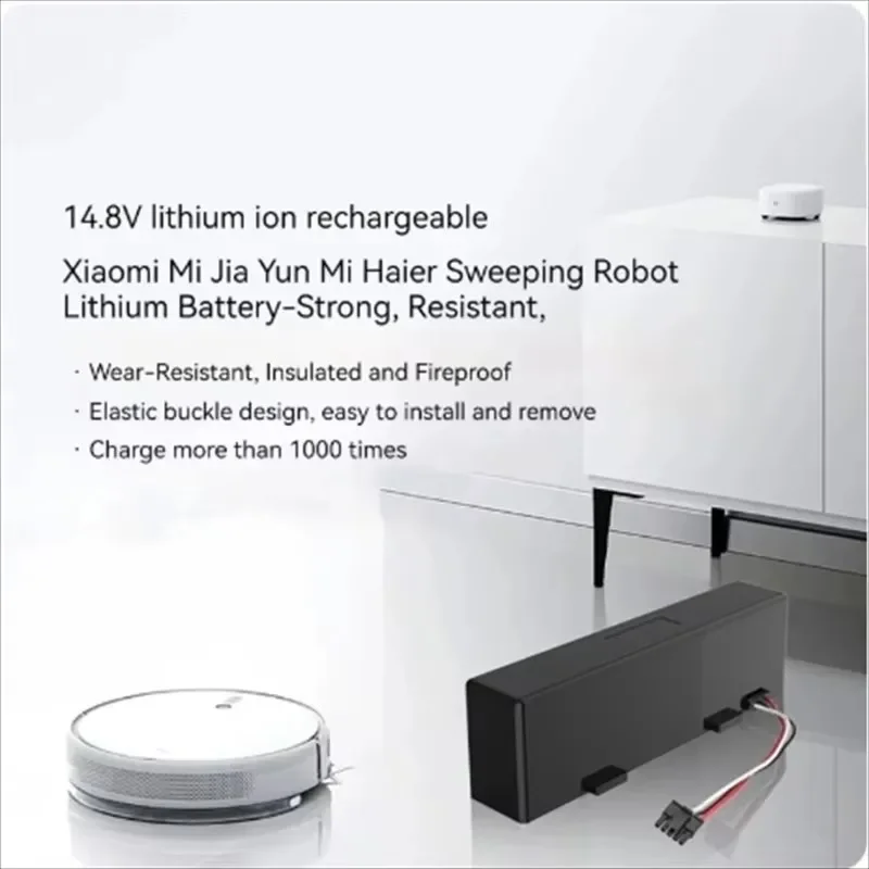 Batteria per spazzatrice agli ioni di litio per Xiaomi Mijia Mi Robot aspirapolvere-Mop P, robot per spazzare e pulire, 18650 4S1P 14,8 V 12800 mAh STYTJ02YM