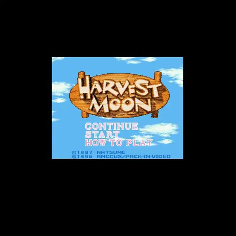 Harvest Moon NTSC Version 16 Bit 46 Pin Big Grey Game Card für USA-Game-Spieler