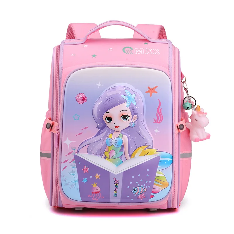 

Cartoon Girls Pink School Bags for Primary Orthopedic School Backpacks Kids Mermaid Knapsack Children Girl Packsack Mochila