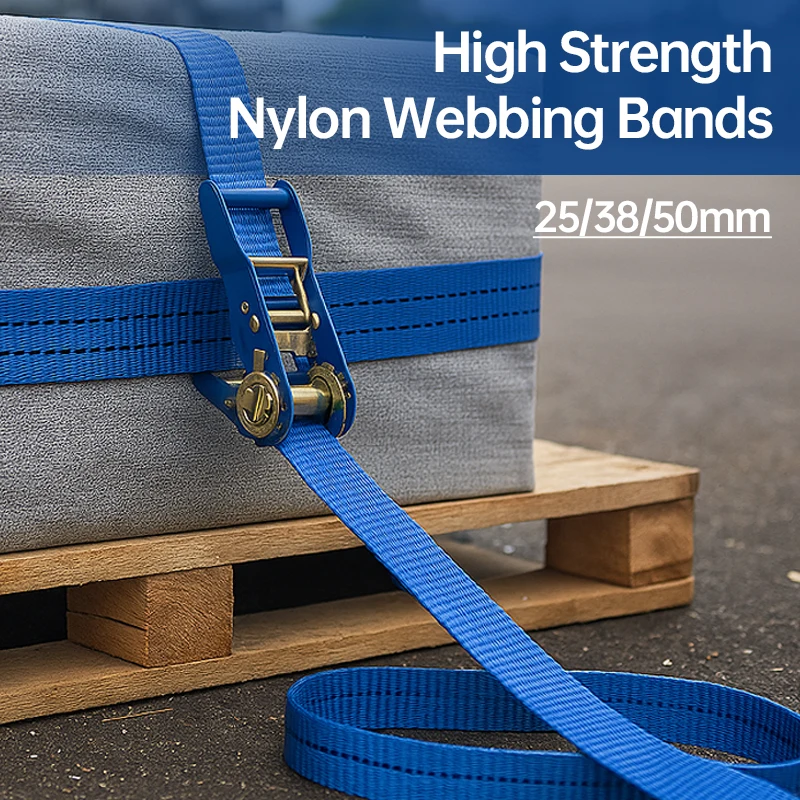 

1-5M Polyester Webbing Tape 25/38/50mm Luggage Nylon Ribbon Binding Band Backpack Belt Sling Dog Collar Webbings Strap Trimmings