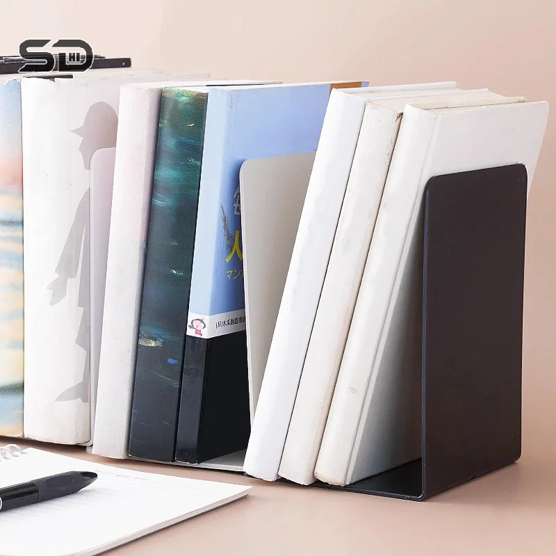 L-Shaped Secretária Bookends, durável Display Book Stand, simples suporte INS Rack, Desktop Organizer, Minimalismo