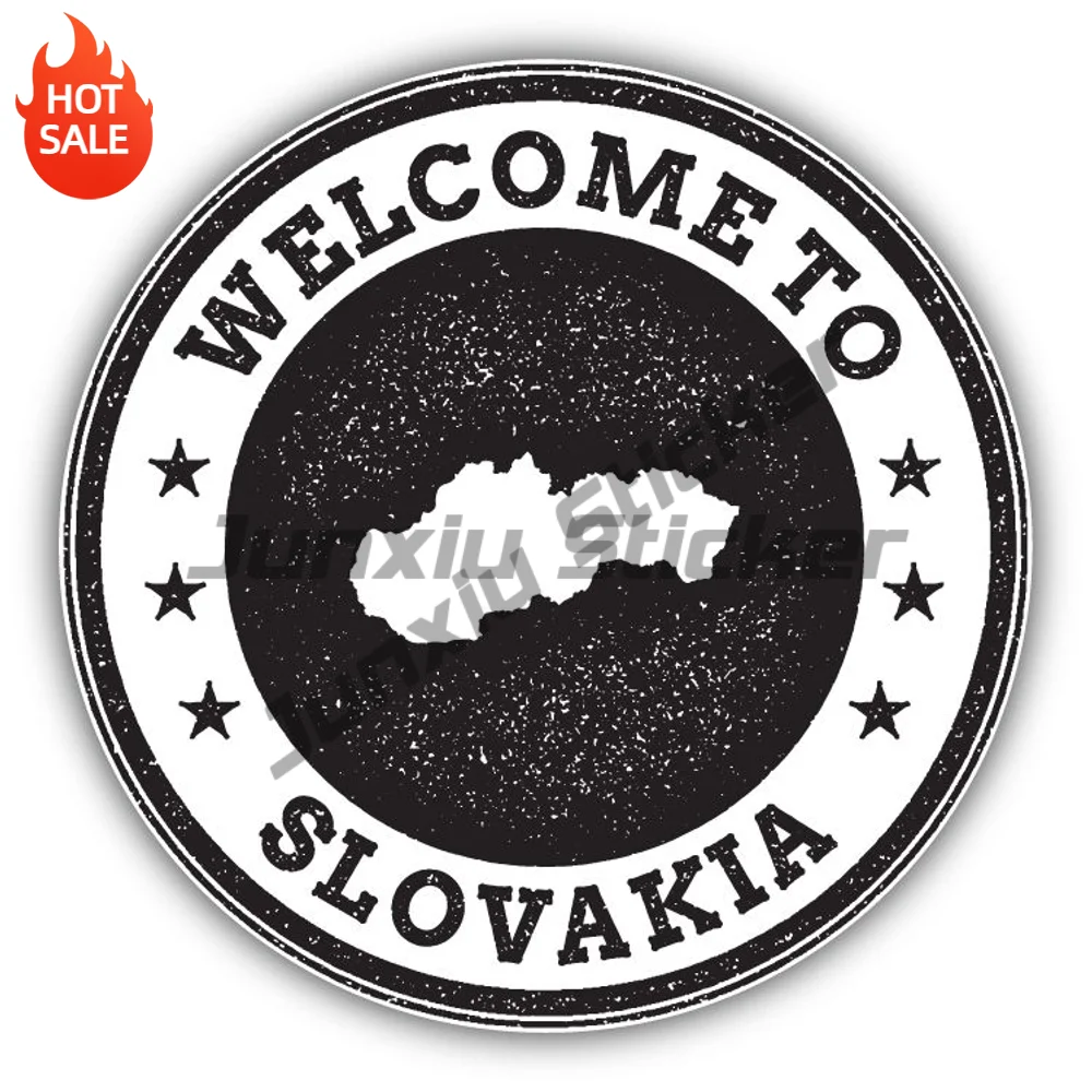 Luggage - Slovenië kaart, grunge stijl, welkomststempel, vinyl