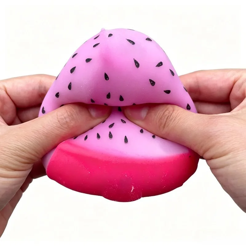 Simuliertes Farbwechselndes Drachenfrucht-Squishy-Spielzeug, Frucht-Hand-Anti-Stress-Quetschball, Dekompressionsspielzeug für sensorische Autismus-Therapie – Detail 4