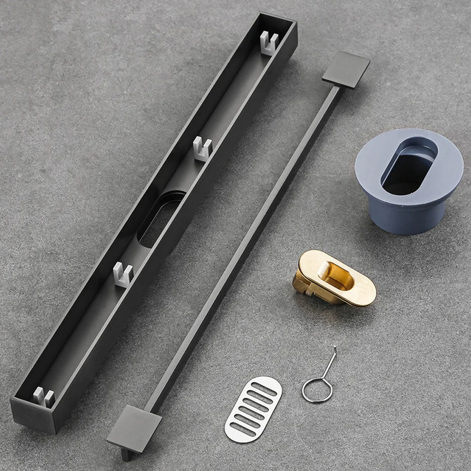 Imagem -05 - Stainless Steel Grey Floor Drain Long Linear Drainage Strip Lavatory Bathroom Shower 3.2 cm 30 cm 40 cm 50cm 304