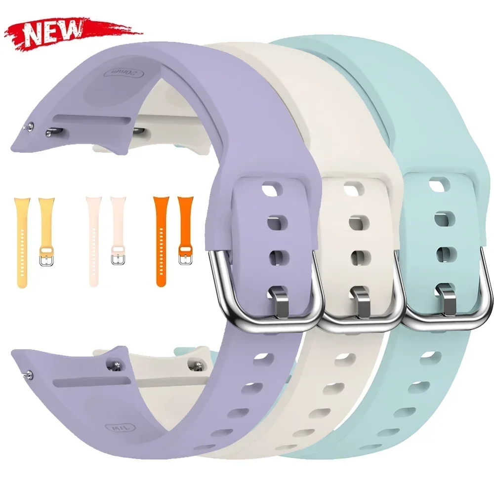No Gaps Slim Silicone Strap For Samsung Galaxy Watch 6/5/4 40mm 44mm 4 6 Classic 42 46mm 43 47mm Band for Watch 5pro 45mm