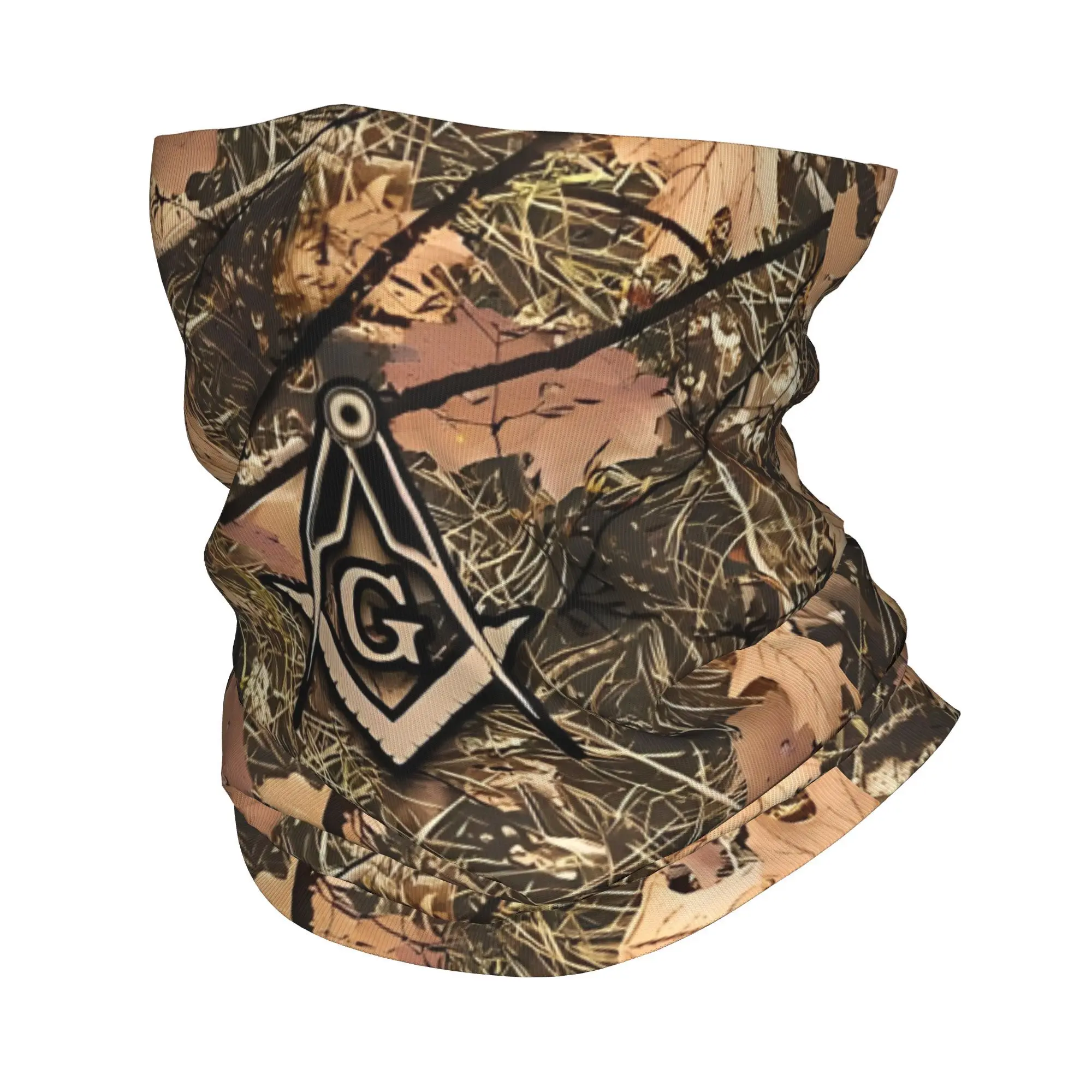 Hunting Camouflage Square Compass Mason Bandana Neck Gaiter Printed  Mask Scarf Warm Headwear Riding Unisex Adult Breathable