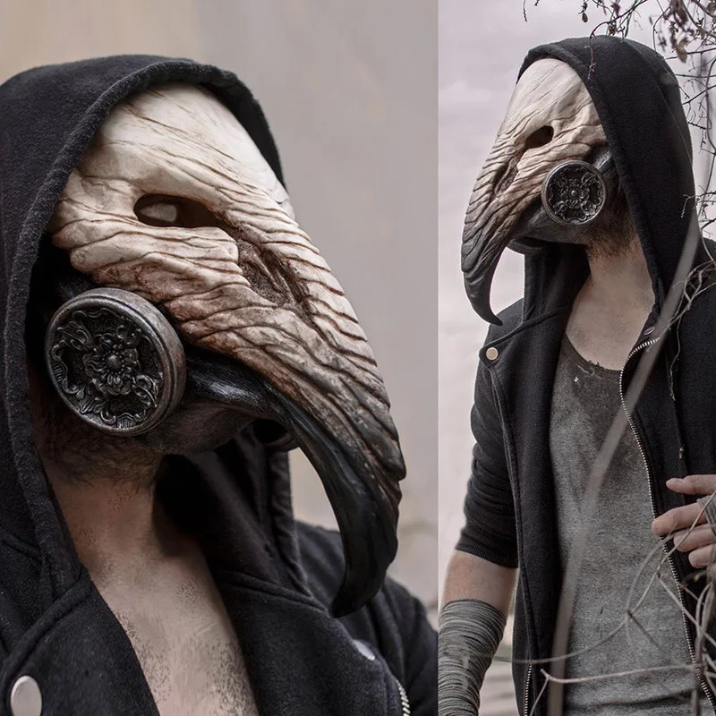 

Steampunk Plague Doctor Mask Cosplay Long Nose Bird Beak Latex Masks Carnival Masquerade Halloween Party Costume Props 2022