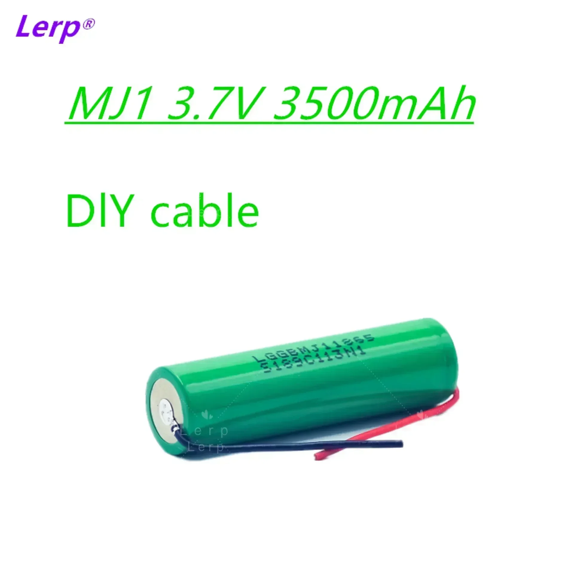 

18650 MJ1 3.7V 3500mAh Lithium Battery with Manual Cable - Ideal for Flashlights and Diverse Electronics