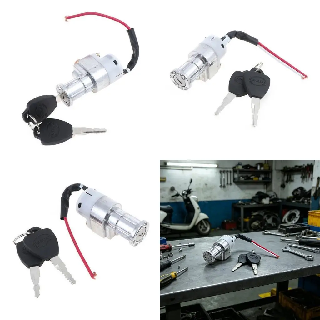 Metal Lock For Electric Bicycles Battery Pack Security 2 Keys 16Mm Cylinder