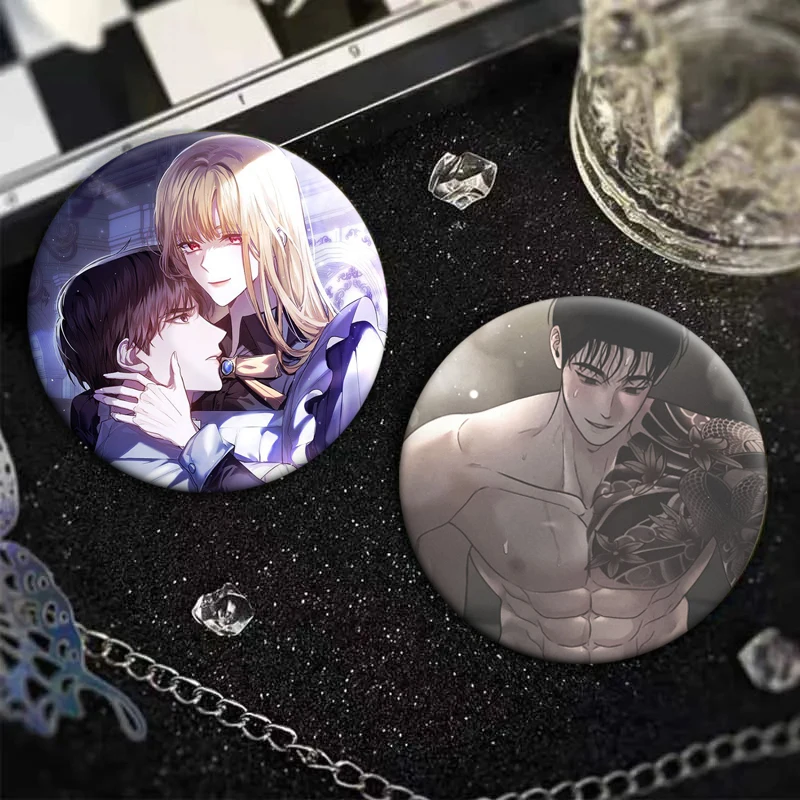 Tears on A Withered Flower Badge Beom Tae-ha Brooches Lapel Pins for Bag Clothes Accessories Hat Shirt Decor Gifts with Friends